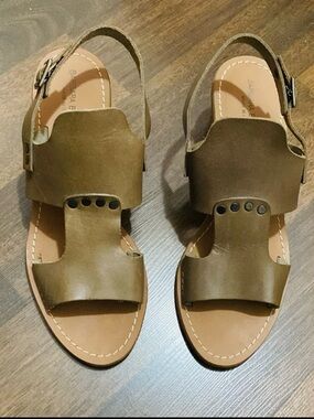 BARBARA Barbieri Italian Men  Made Block Heel Sandals Size 39